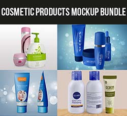 4套化妆品模型合集：Cosmetic Products Mock-up Bundle
